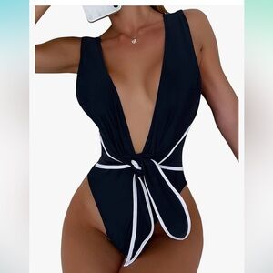 NWT deep v neck swimsuit